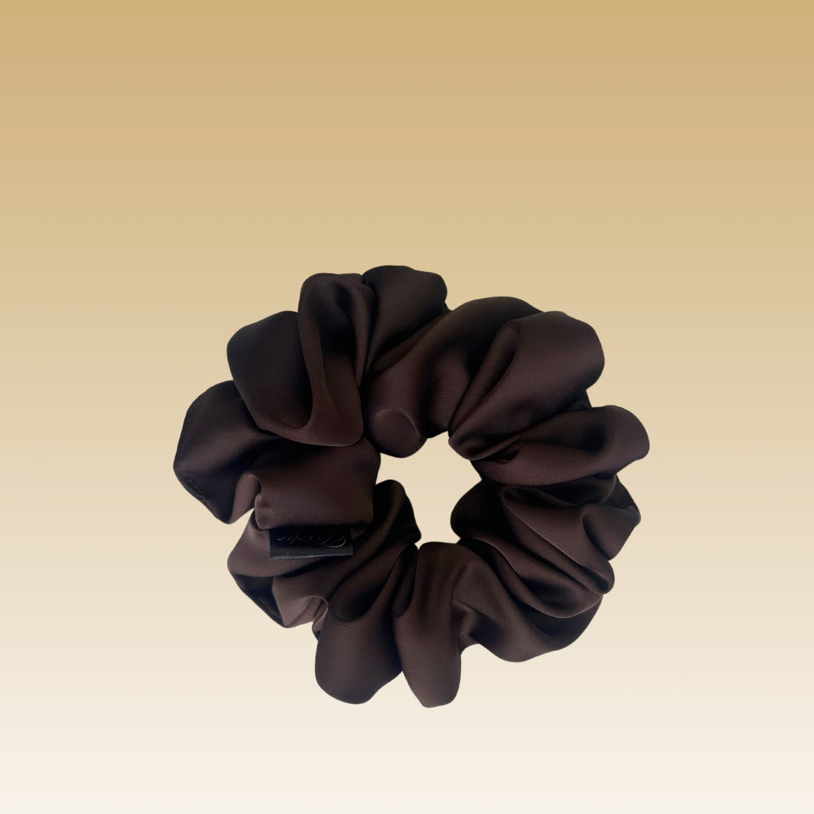 Trycho repair jedwabna scrunchie (gumka) ciemna czekolada